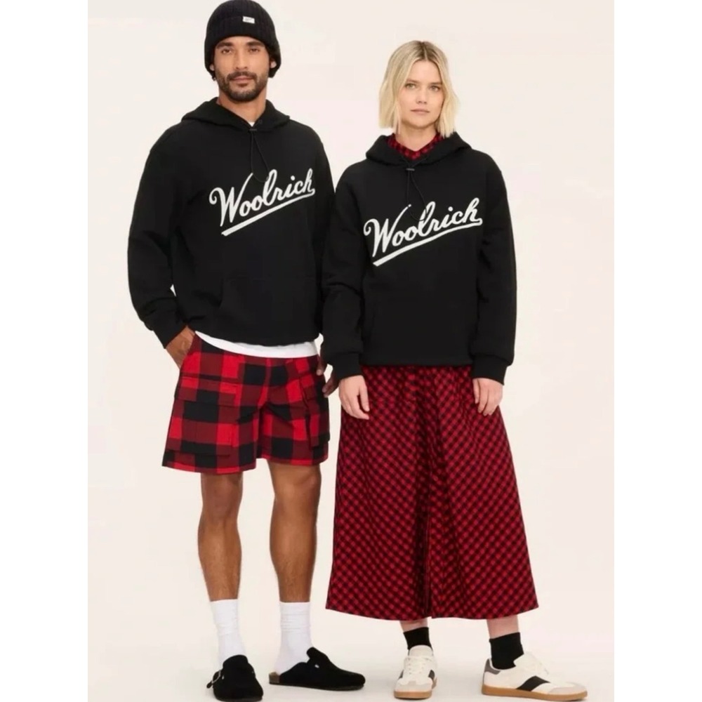 Woolrich x Target Black‎ Script Logo Hoodie Sweatshirt Mens XL New With Tags